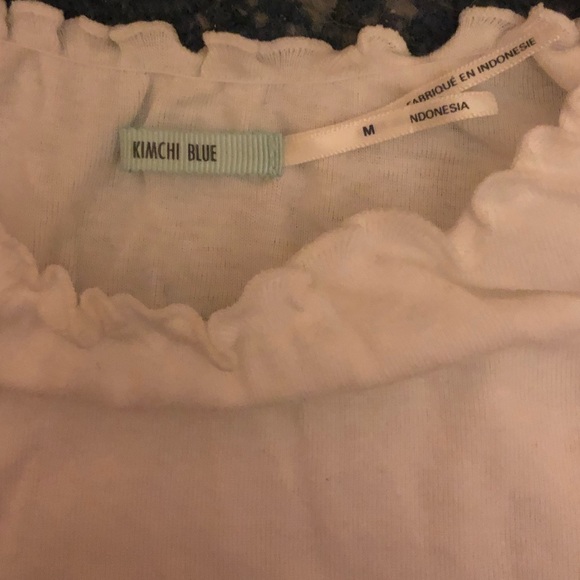 White Off The Shoulder Crop Top NWOT - Picture 5 of 5